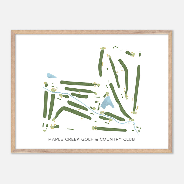 Print of Maple Creek Golf & Country Club Modern Map