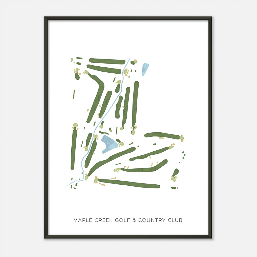 Print of Maple Creek Golf & Country Club Modern Map