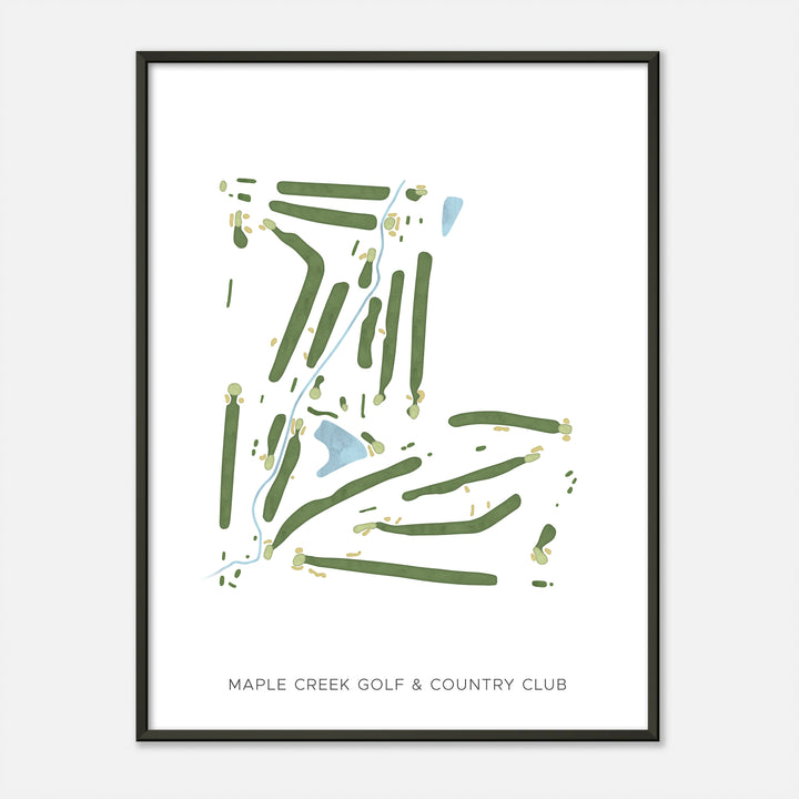 Print of Maple Creek Golf & Country Club Modern Map