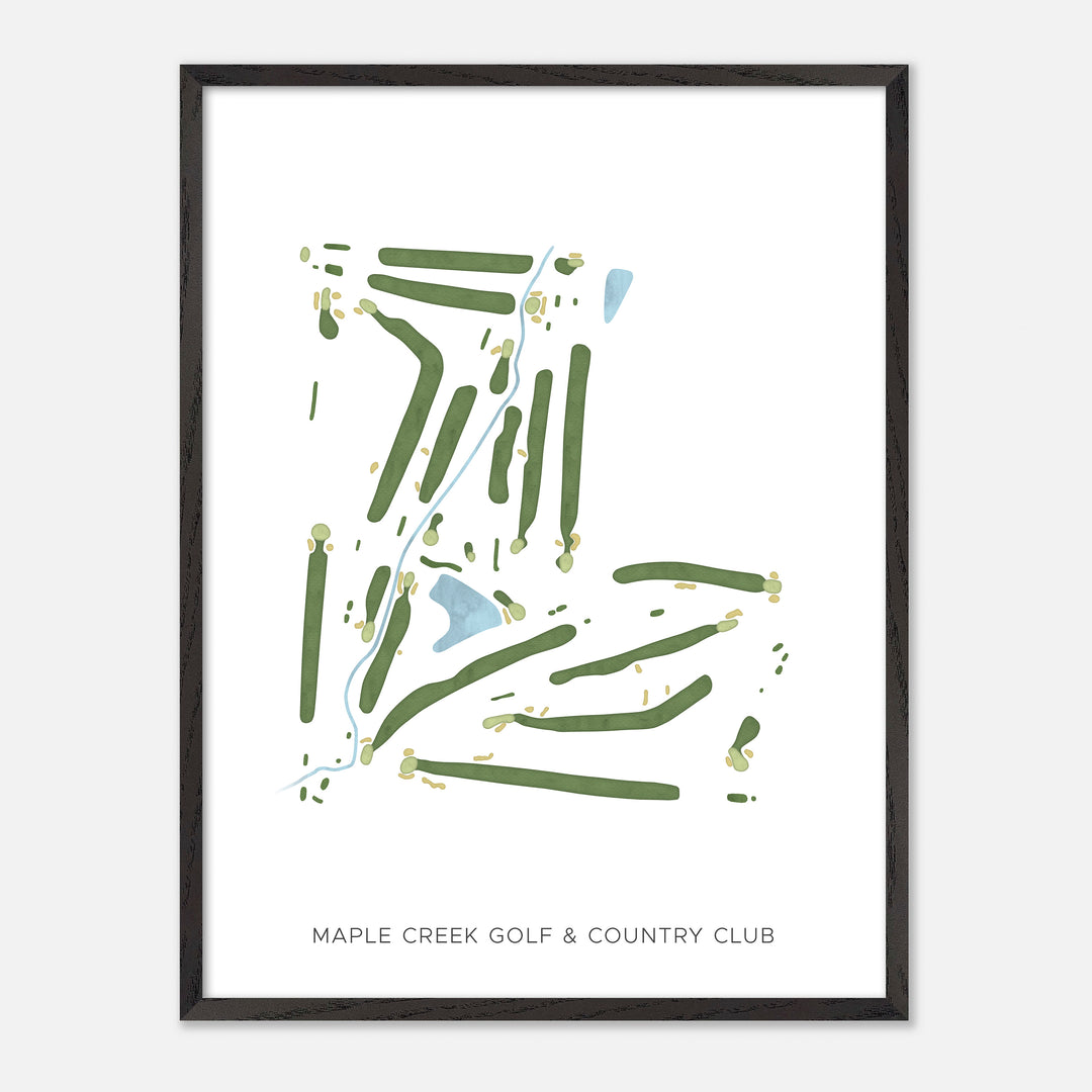 Print of Maple Creek Golf & Country Club Modern Map