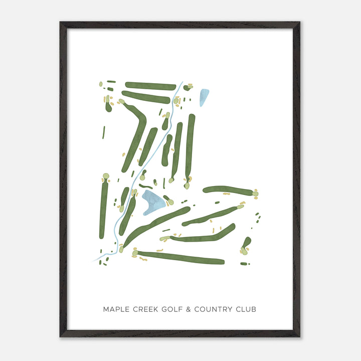 Print of Maple Creek Golf & Country Club Modern Map