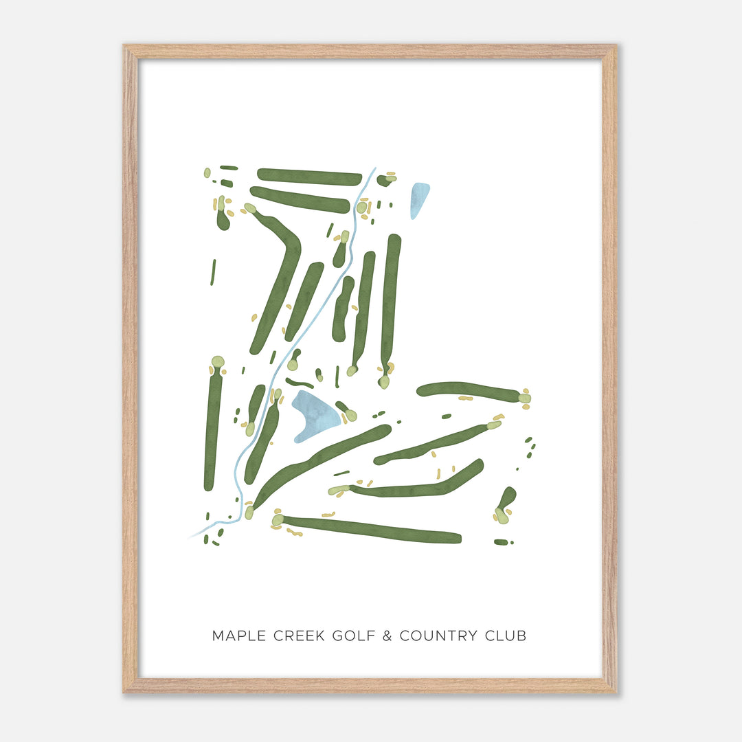 Print of Maple Creek Golf & Country Club Modern Map