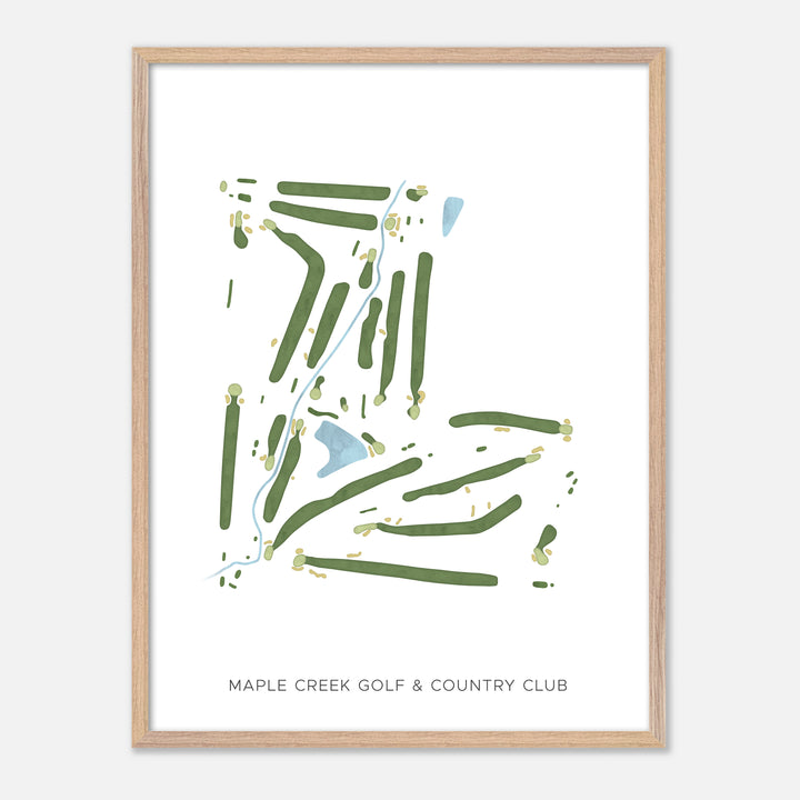 Print of Maple Creek Golf & Country Club Modern Map