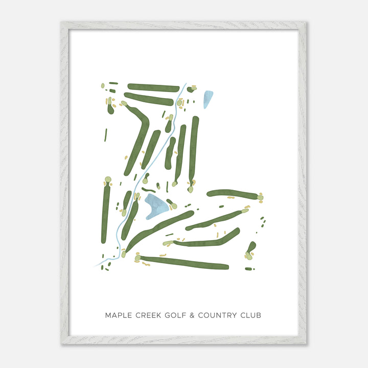 Print of Maple Creek Golf & Country Club Modern Map
