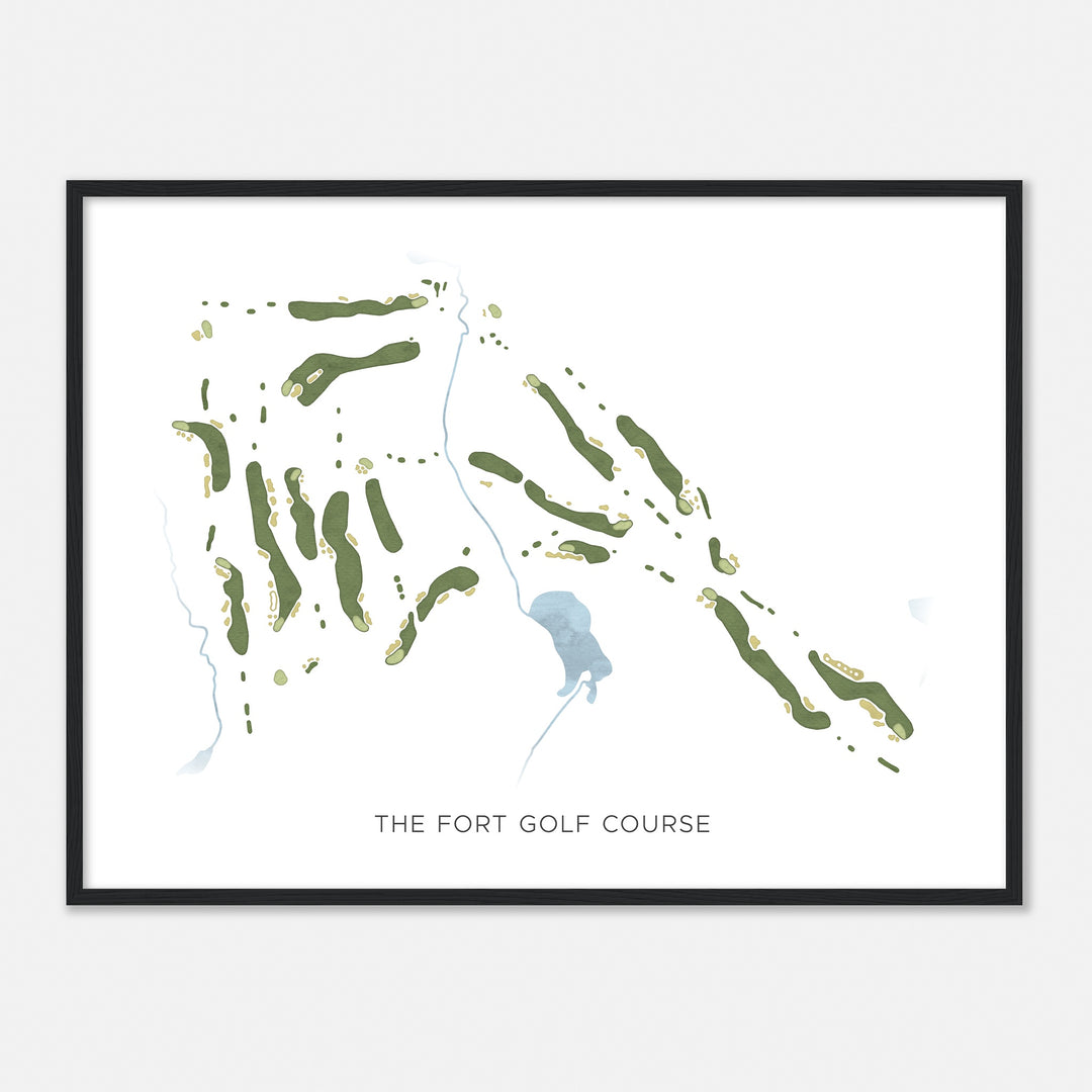 Print of The Fort Golf Course Modern Map