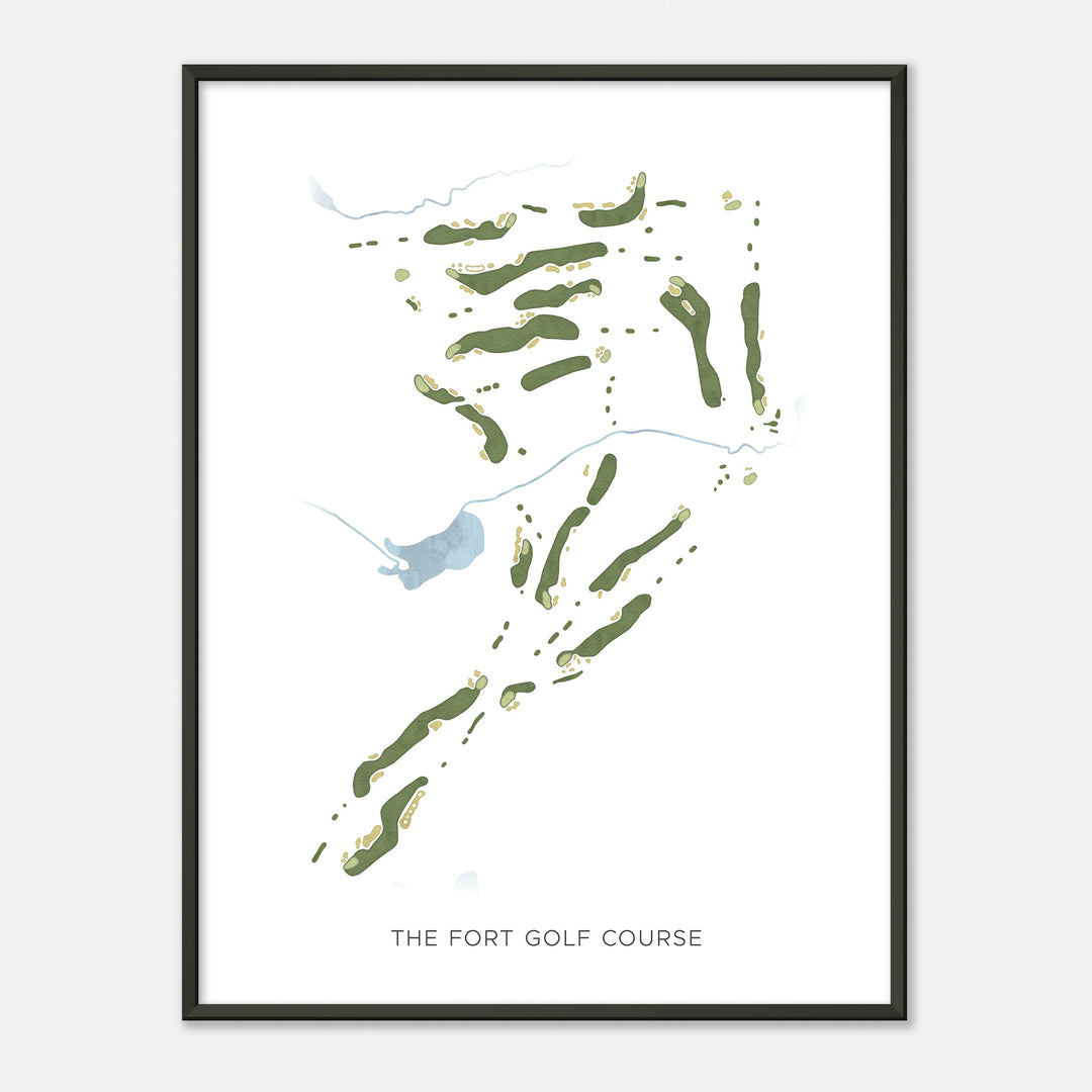 Print of The Fort Golf Course Modern Map