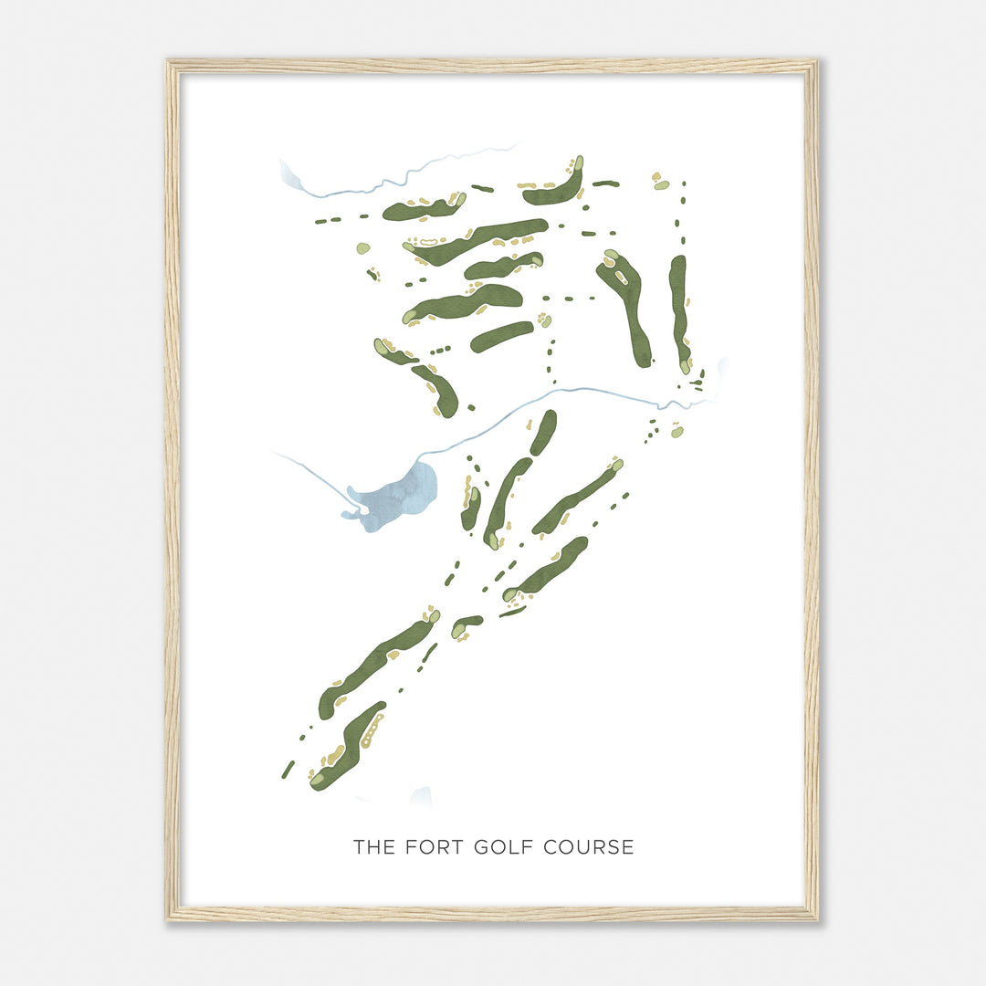 Print of The Fort Golf Course Modern Map