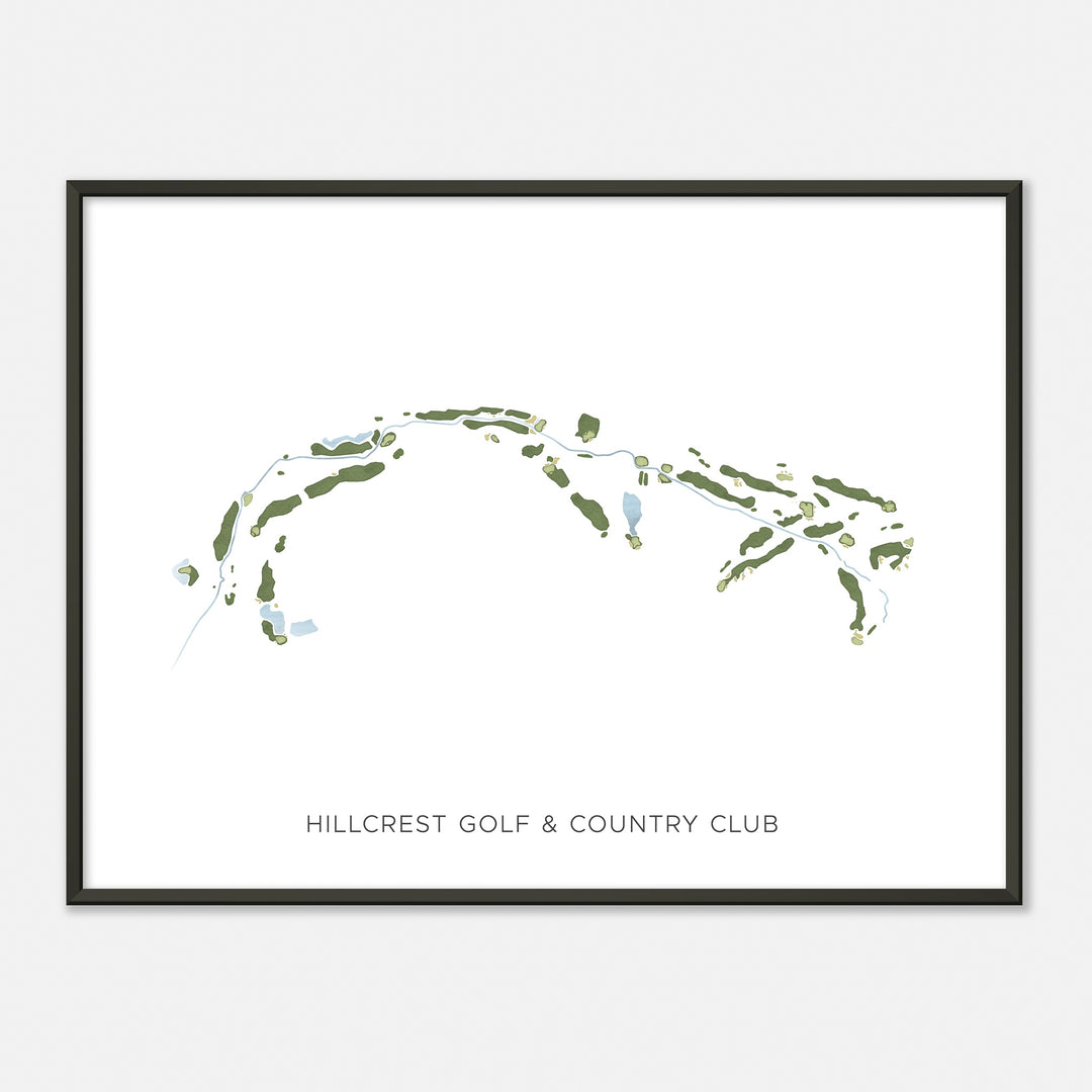 Print of Hillcrest Golf & Country Club Modern Map