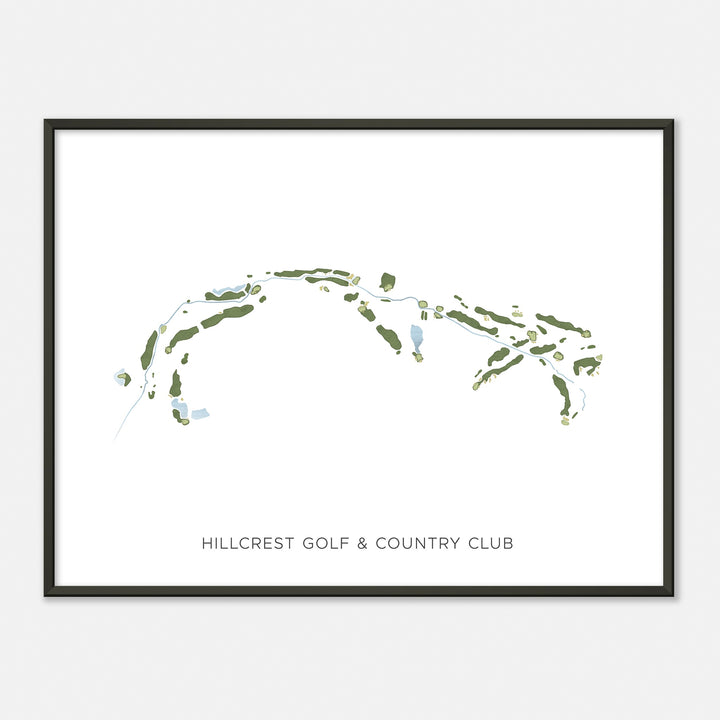 Print of Hillcrest Golf & Country Club Modern Map