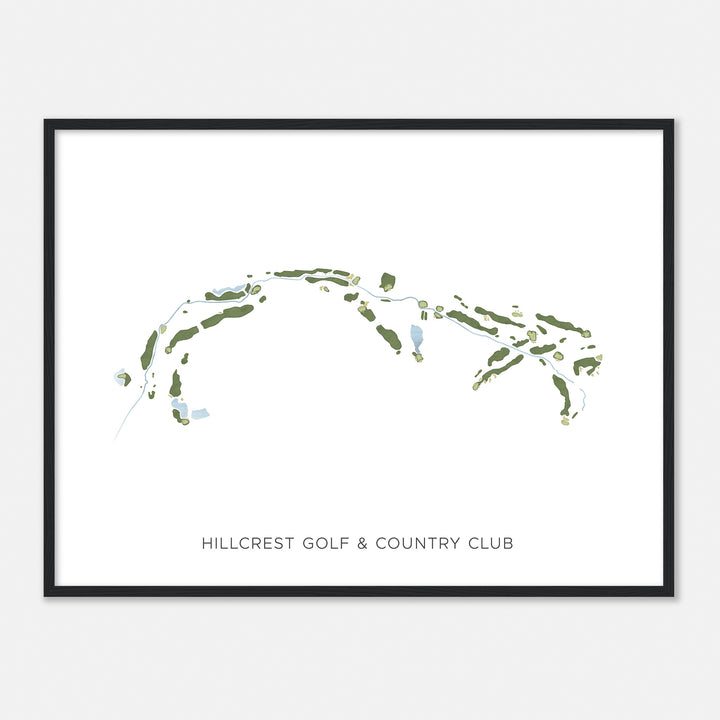 Print of Hillcrest Golf & Country Club Modern Map