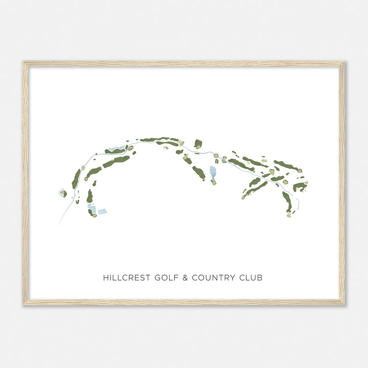 Print of Hillcrest Golf & Country Club Modern Map