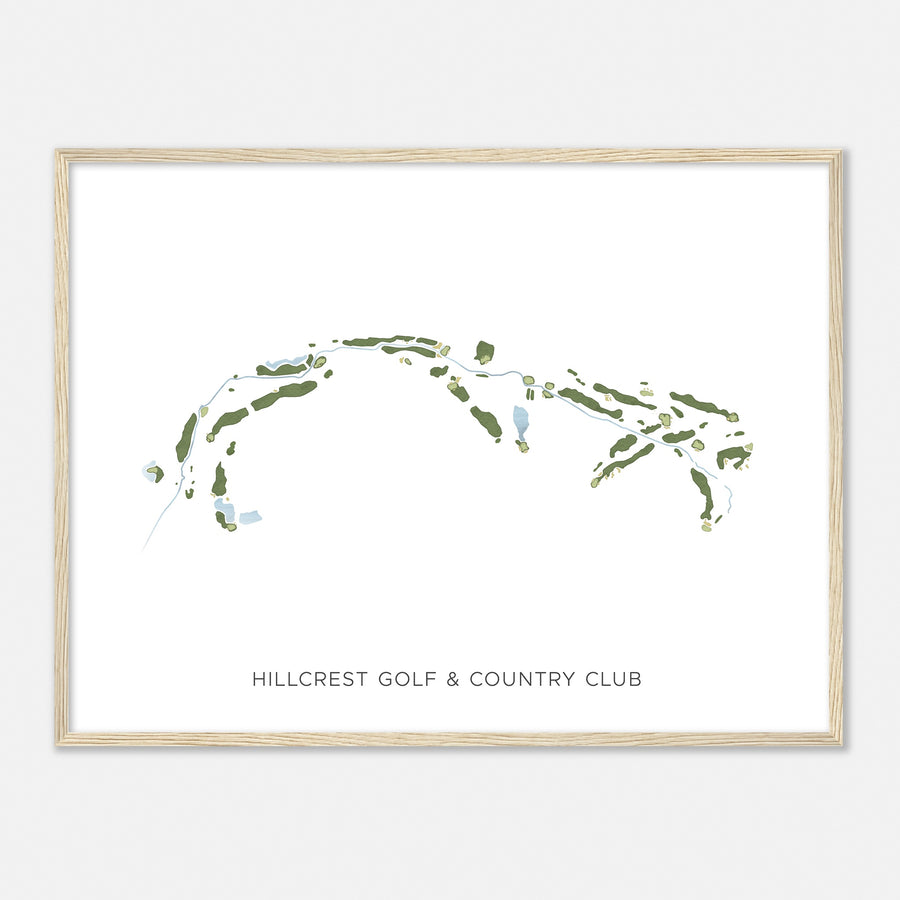 Print of Hillcrest Golf & Country Club Modern Map