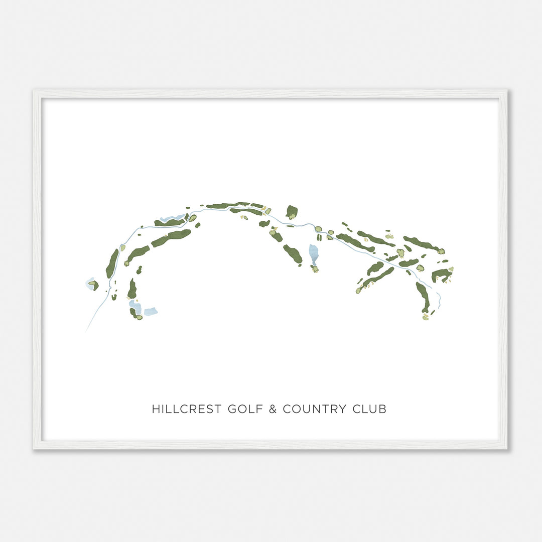 Print of Hillcrest Golf & Country Club Modern Map