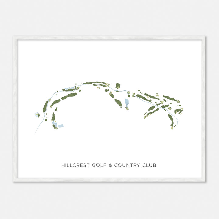 Print of Hillcrest Golf & Country Club Modern Map