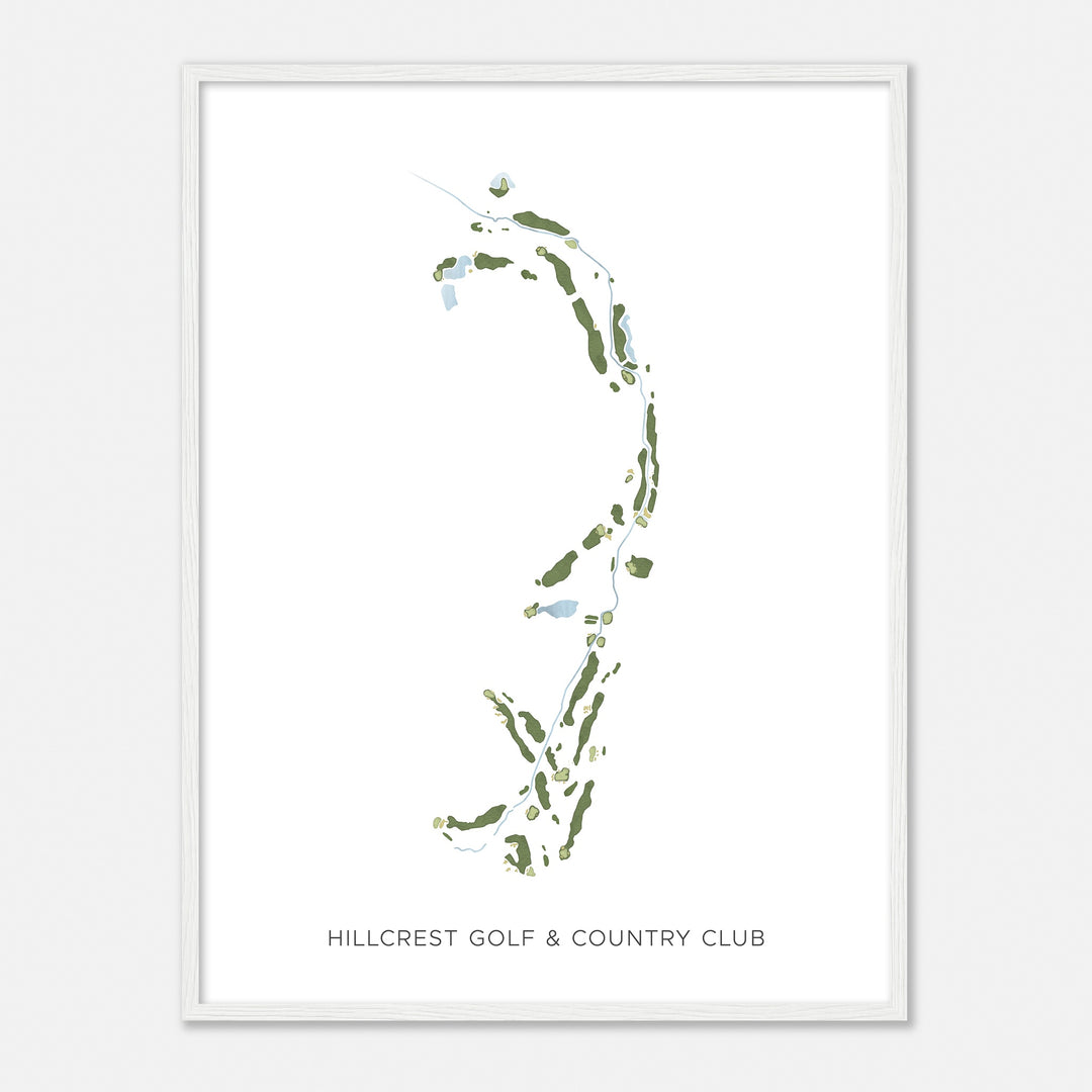 Print of Hillcrest Golf & Country Club Modern Map