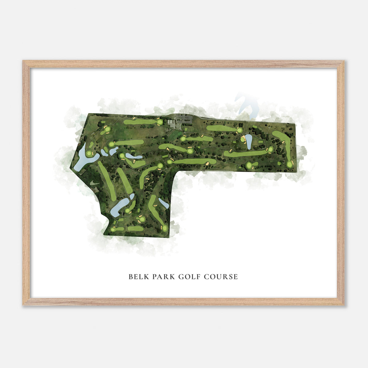 Print of Belk Park Golf Course Classic Map