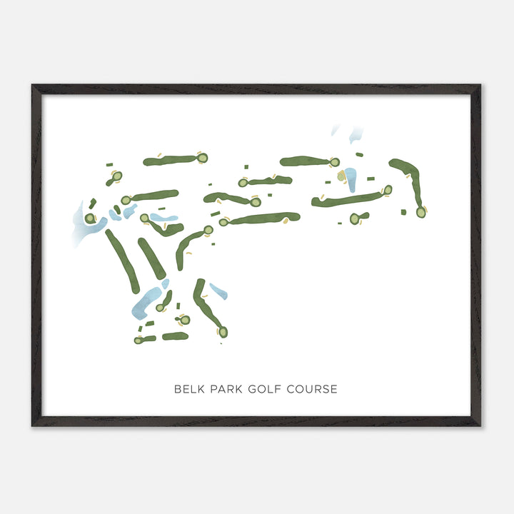 Print of Belk Park Golf Course Modern Map