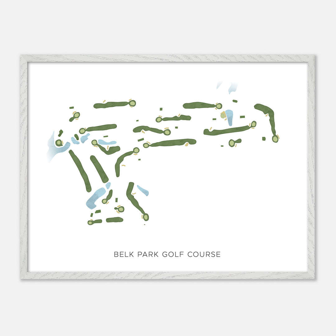 Print of Belk Park Golf Course Modern Map