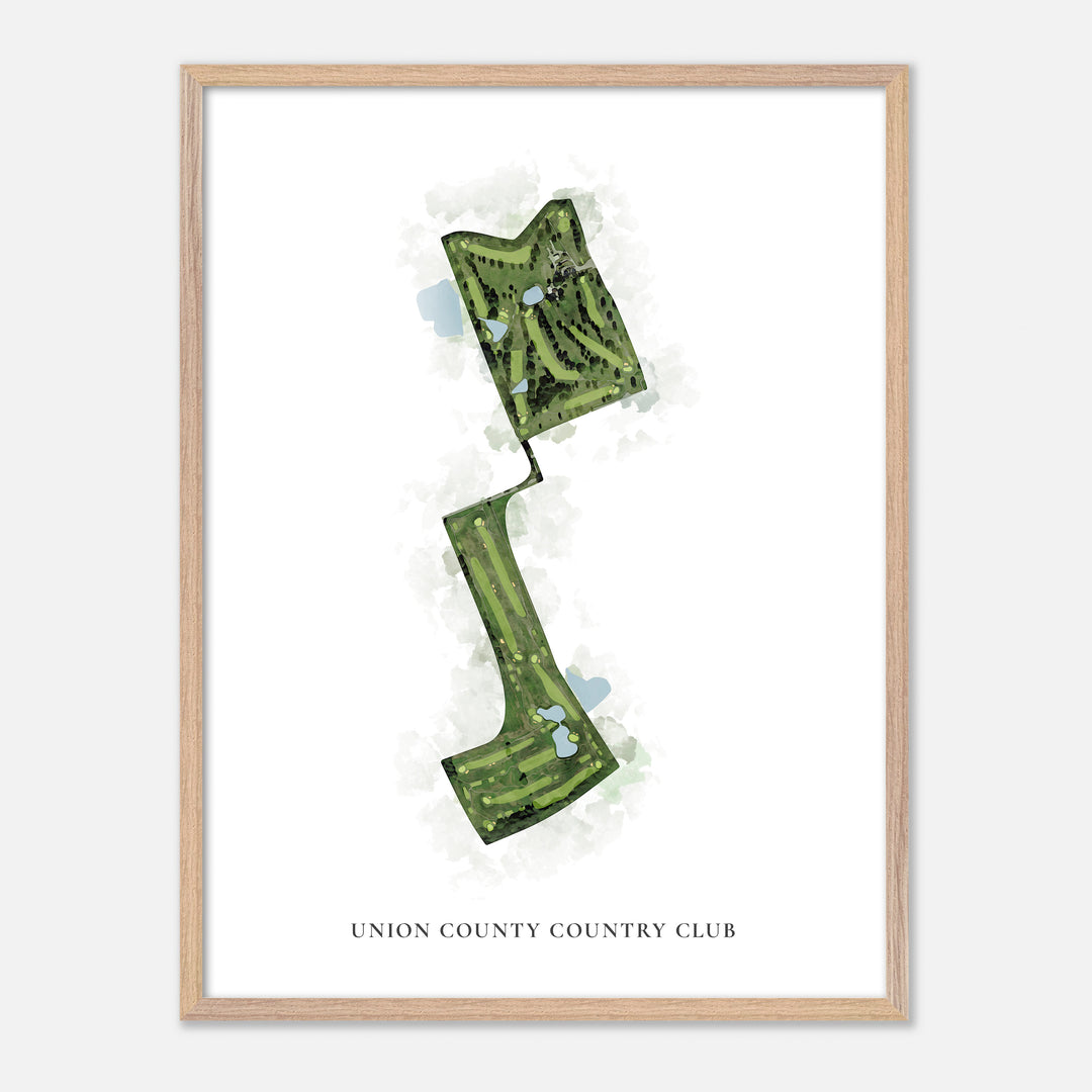 Print of Union County Country Club Classic Map