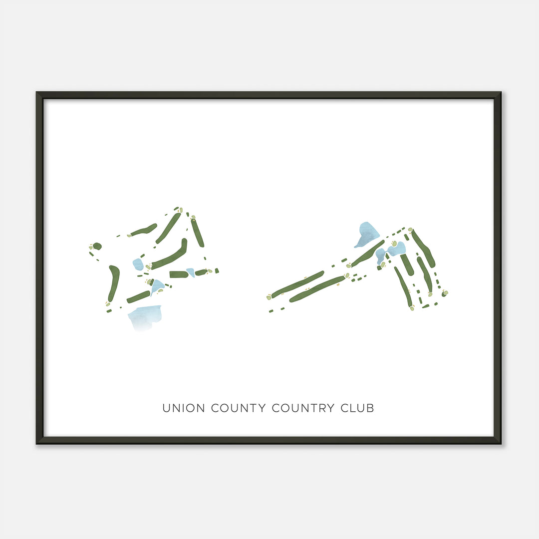 Print of Union County Country Club Modern Map