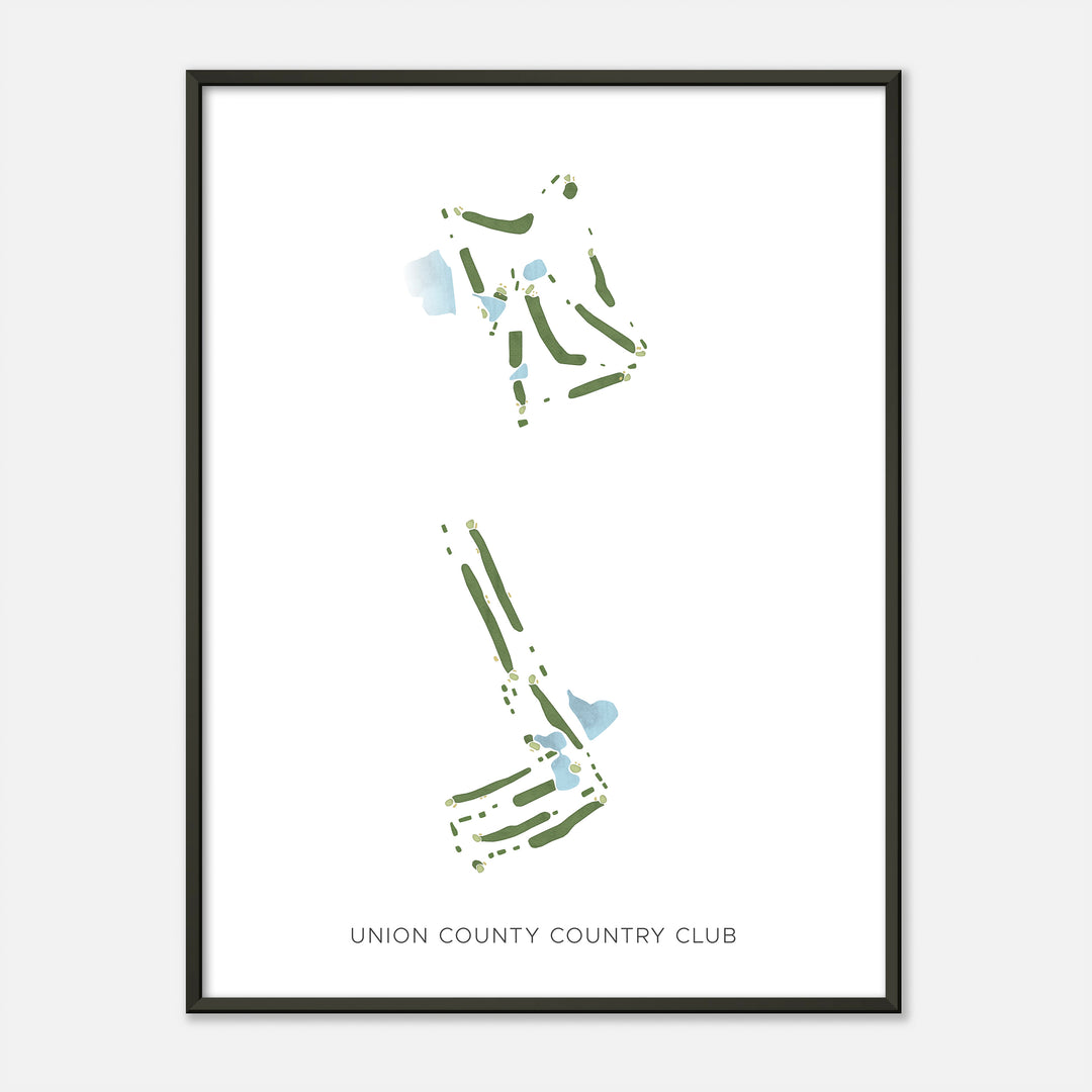 Print of Union County Country Club Modern Map