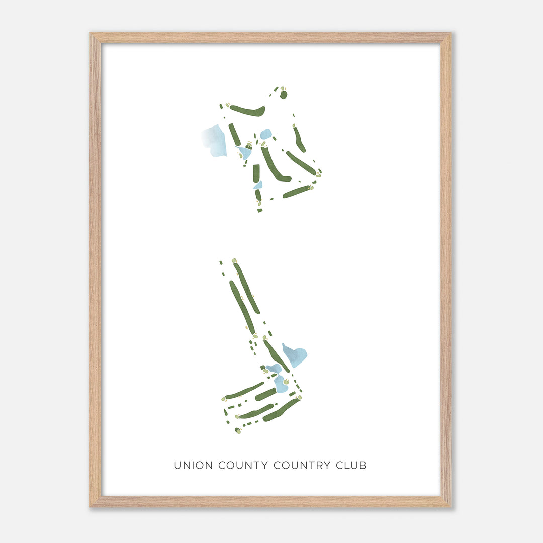 Print of Union County Country Club Modern Map