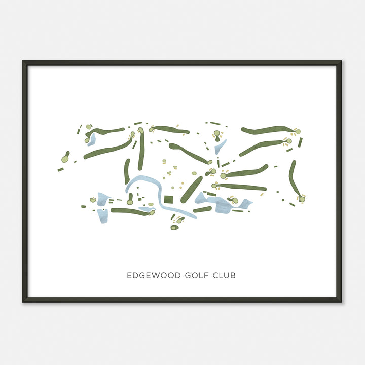 Print of Edgewood Golf Club Modern Map