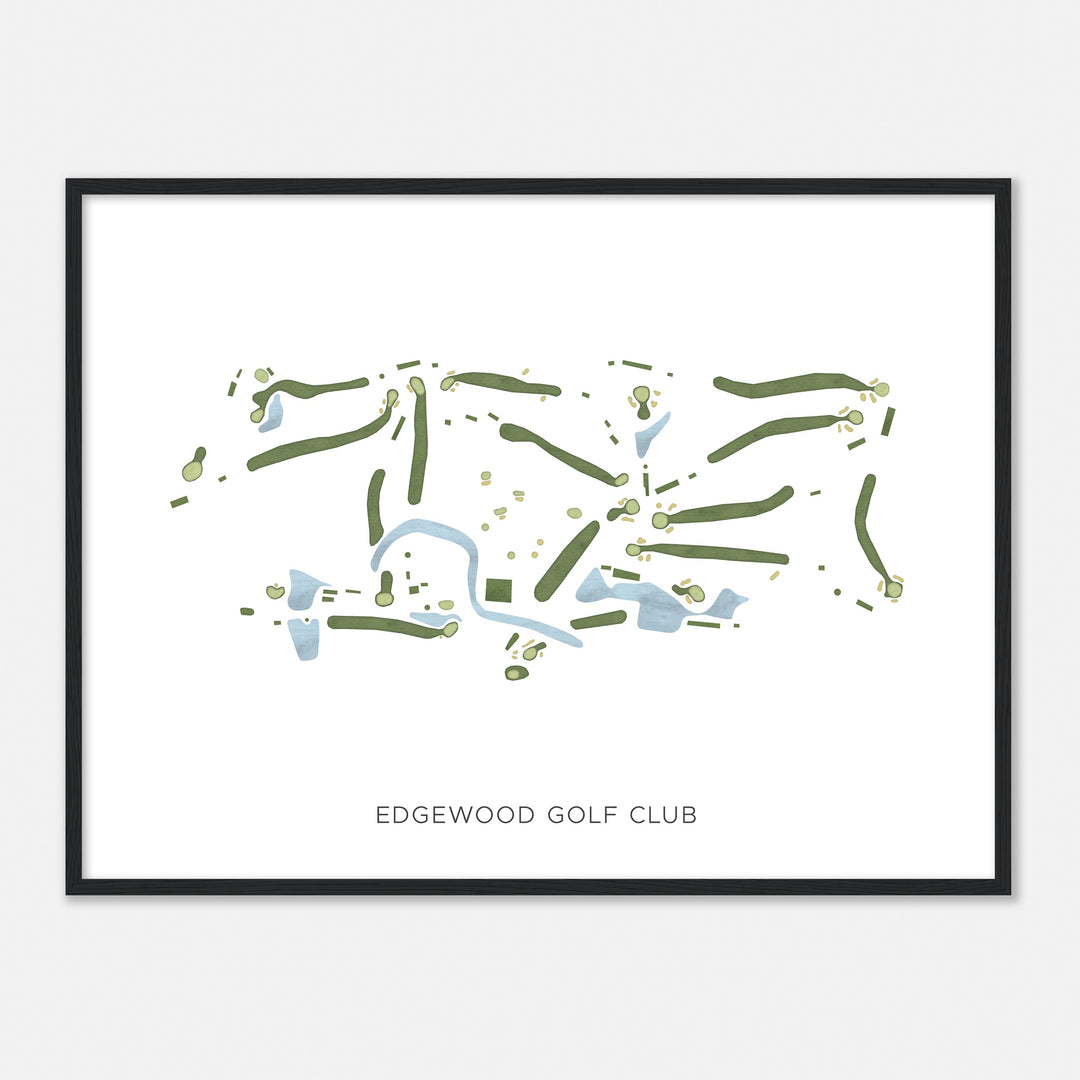 Print of Edgewood Golf Club Modern Map