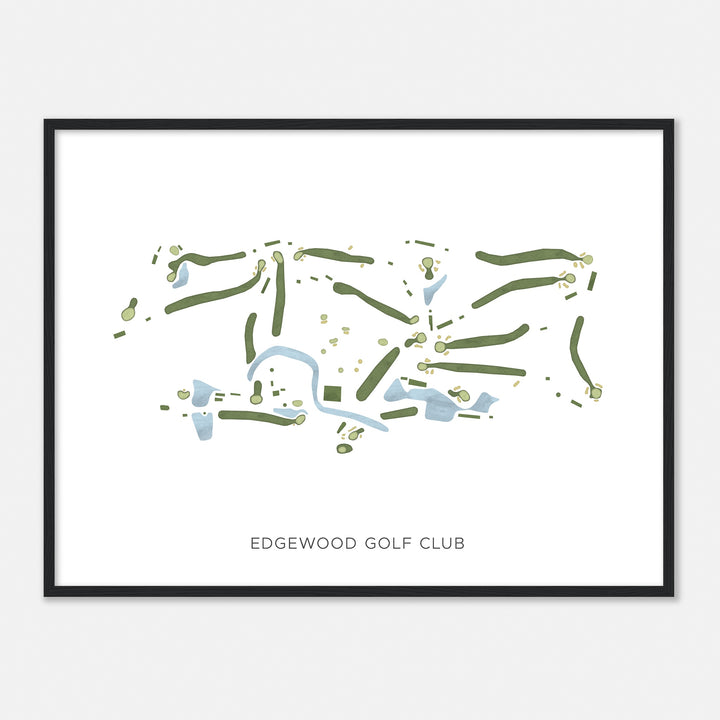 Print of Edgewood Golf Club Modern Map