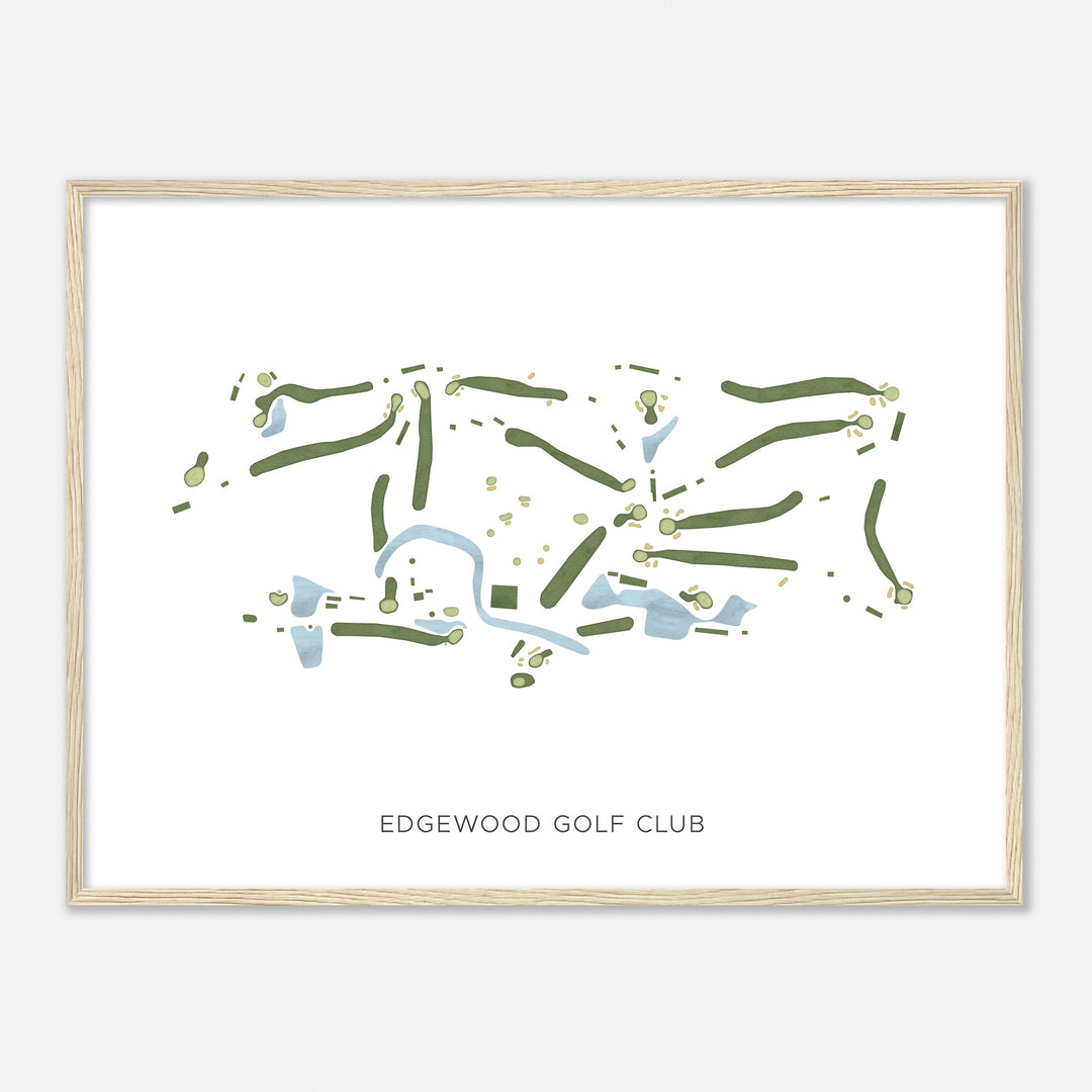 Print of Edgewood Golf Club Modern Map