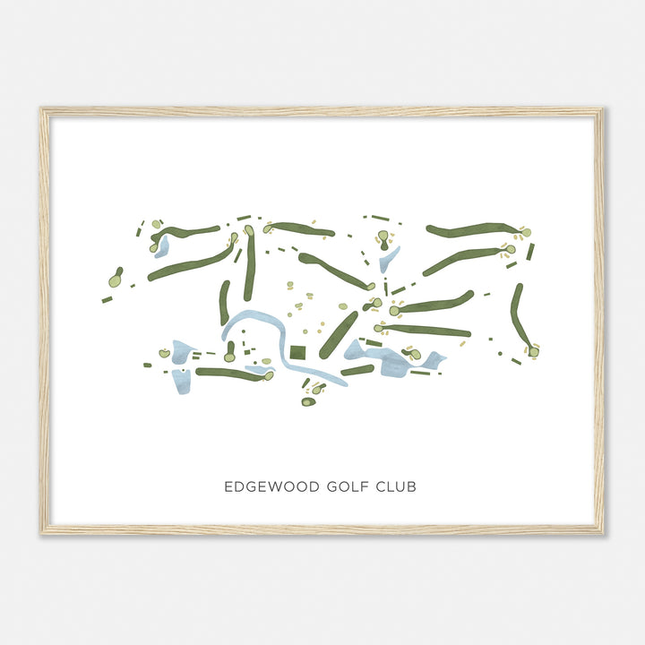 Print of Edgewood Golf Club Modern Map