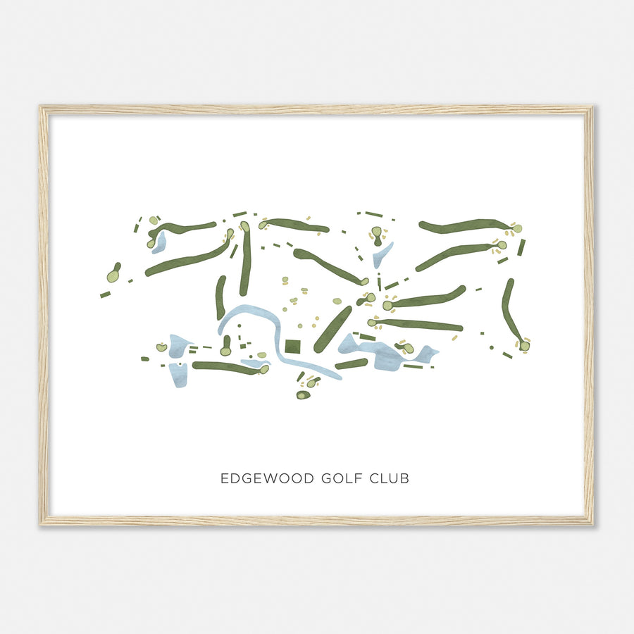 Print of Edgewood Golf Club Modern Map