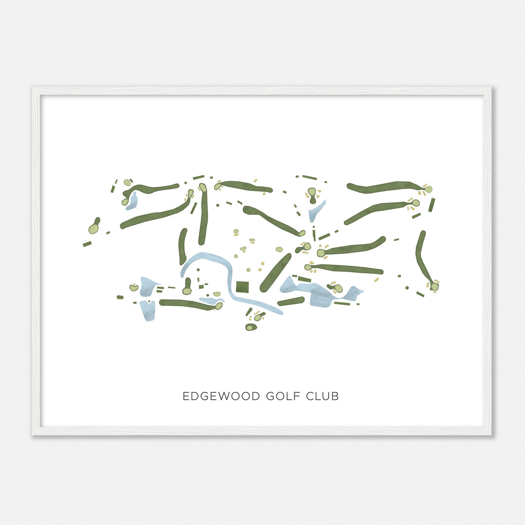 Print of Edgewood Golf Club Modern Map