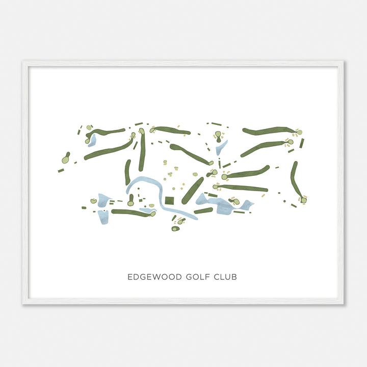 Print of Edgewood Golf Club Modern Map