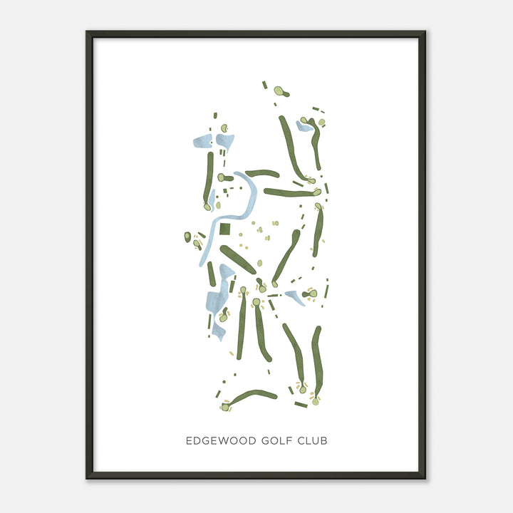 Print of Edgewood Golf Club Modern Map