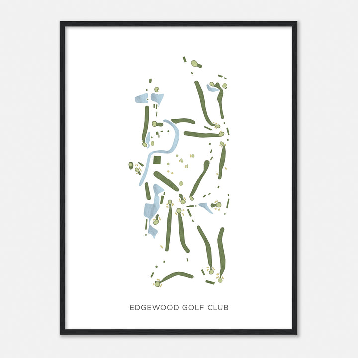 Print of Edgewood Golf Club Modern Map