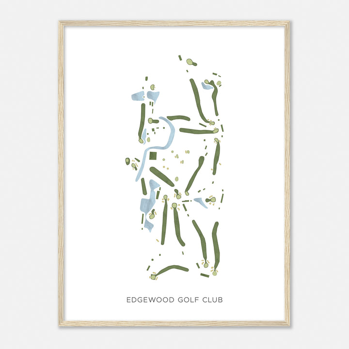 Print of Edgewood Golf Club Modern Map