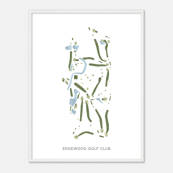 Print of Edgewood Golf Club Modern Map