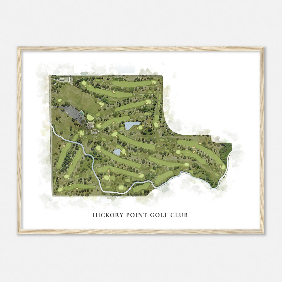 Print of Hickory Point Golf Club Classic Map