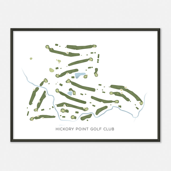 Print of Hickory Point Golf Club Modern Map