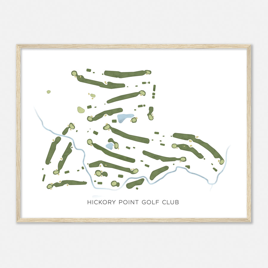 Print of Hickory Point Golf Club Modern Map