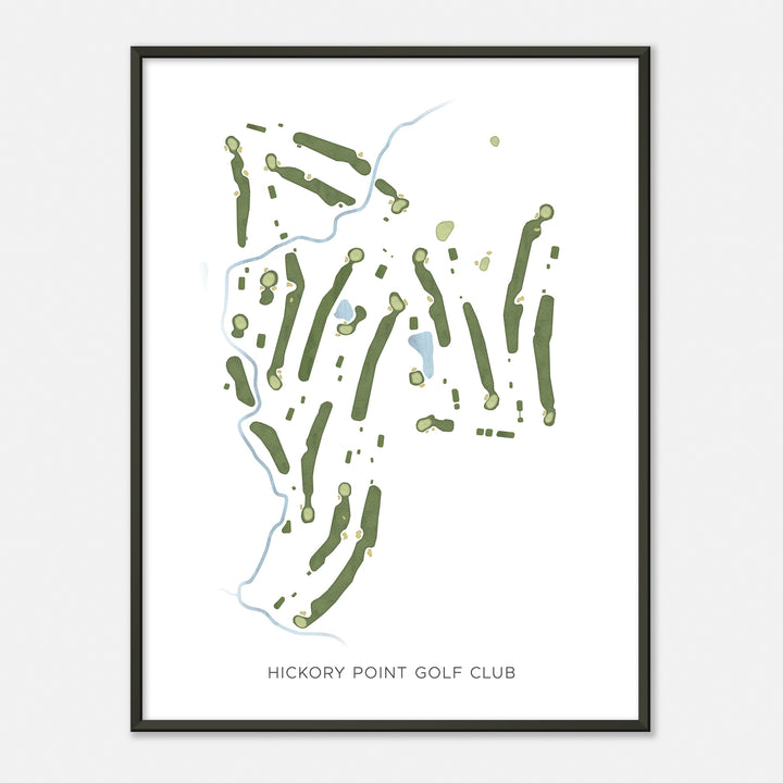 Print of Hickory Point Golf Club Modern Map