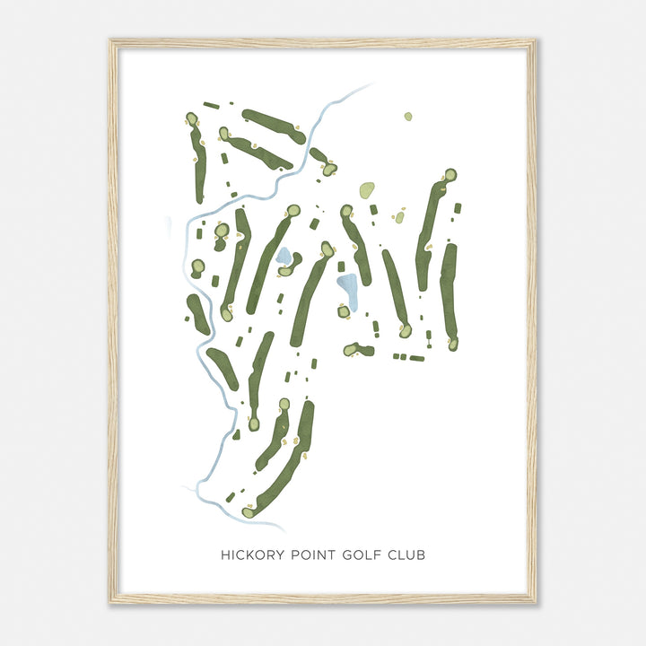 Print of Hickory Point Golf Club Modern Map