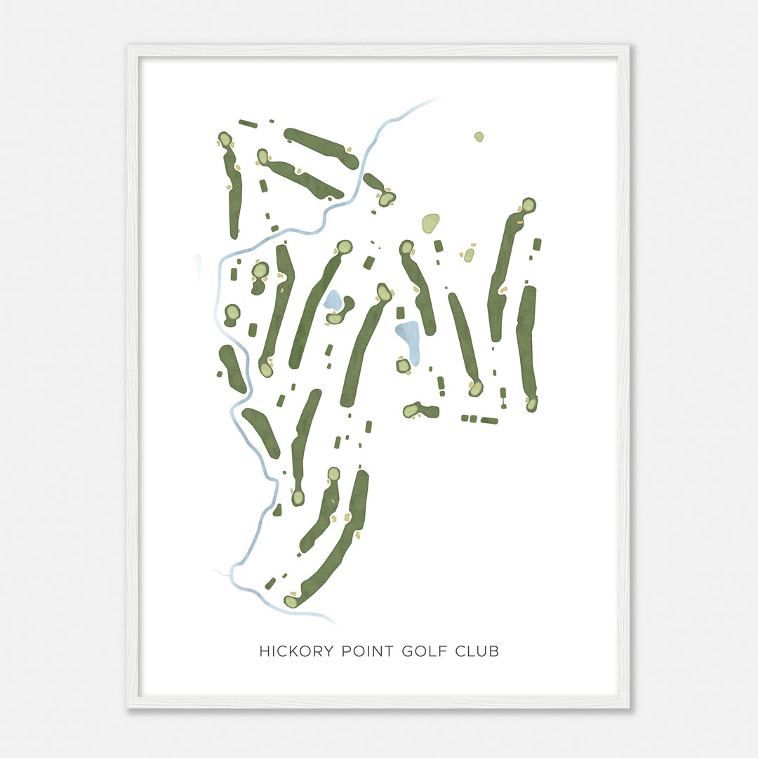 Print of Hickory Point Golf Club Modern Map