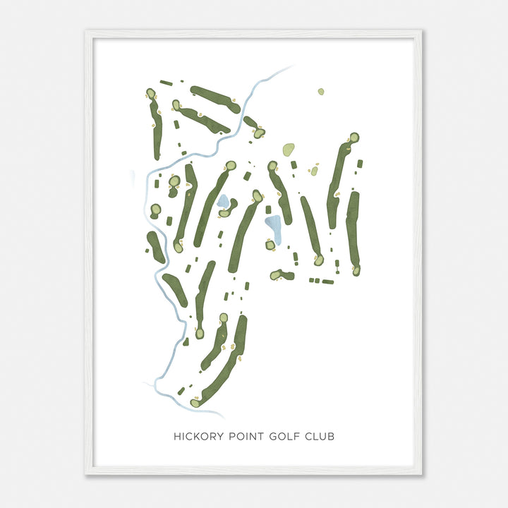 Print of Hickory Point Golf Club Modern Map