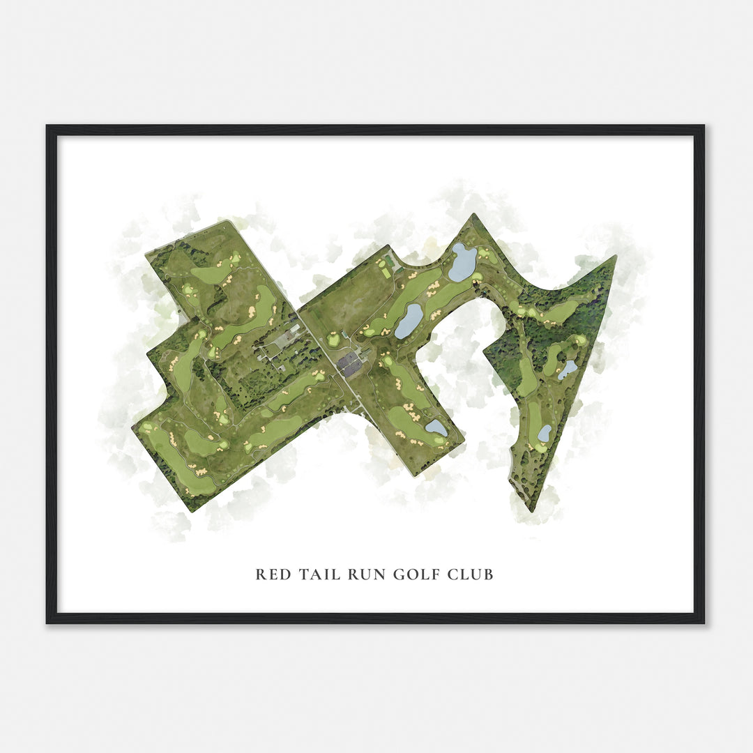 Print of Red Tail Run Golf Club Classic Map