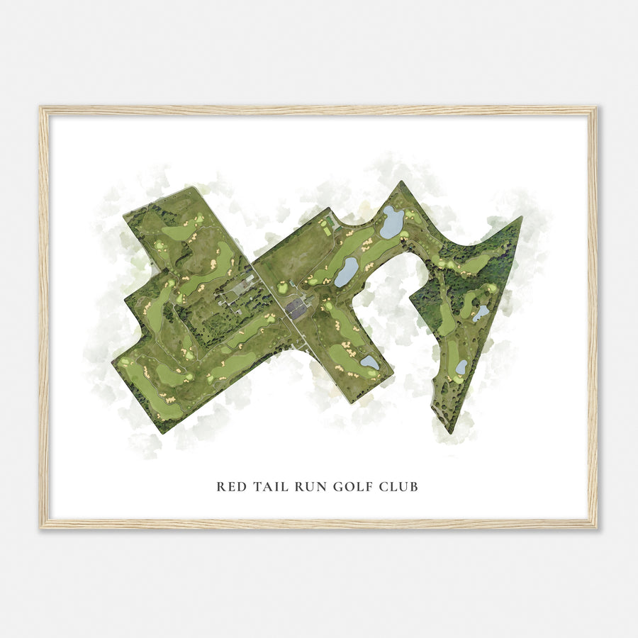 Print of Red Tail Run Golf Club Classic Map