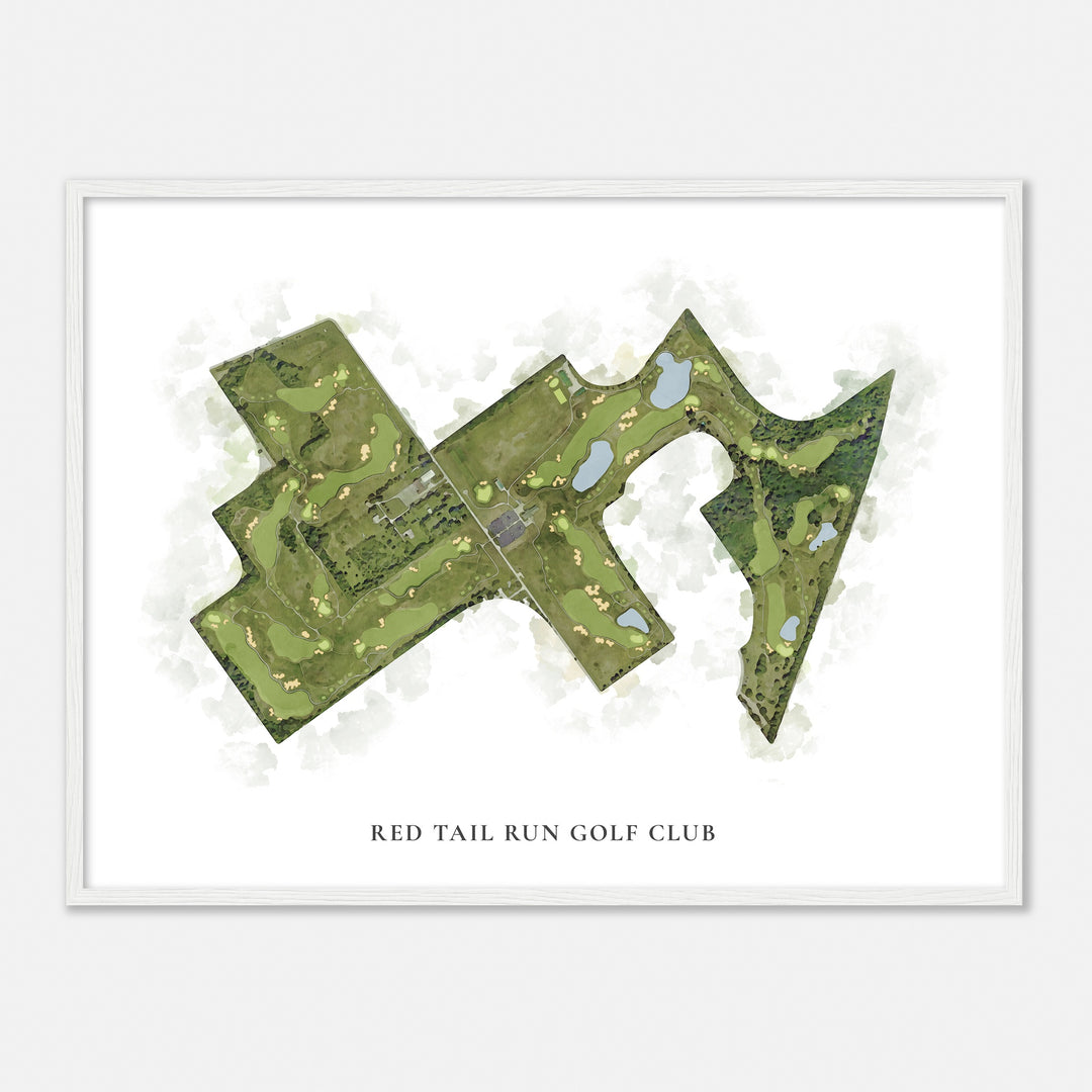 Print of Red Tail Run Golf Club Classic Map