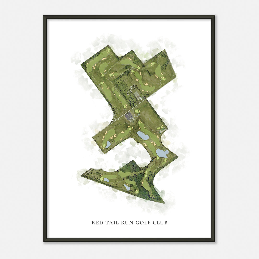 Print of Red Tail Run Golf Club Classic Map