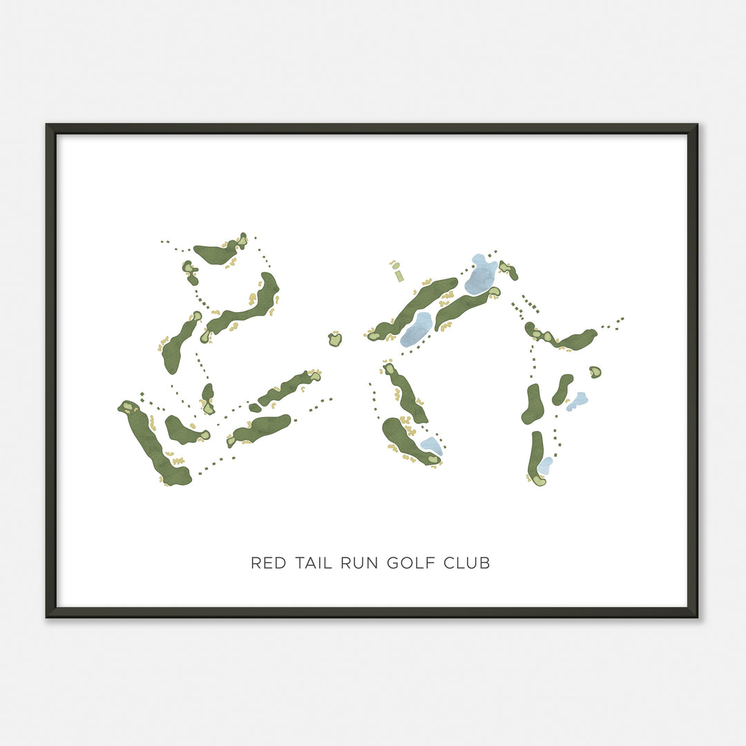 Print of Red Tail Run Golf Club Modern Map